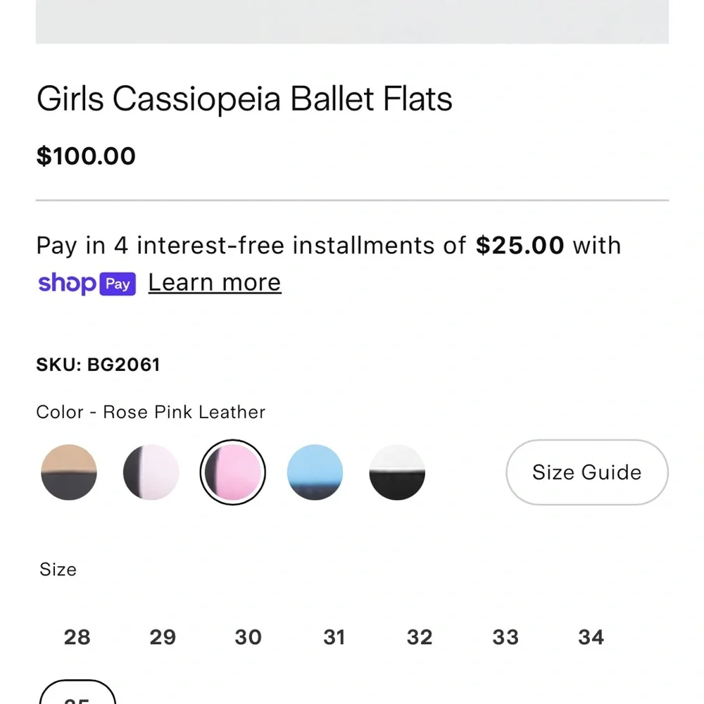 NIB Bloch Girls Cassiopeia Ballet‎ Flats Rose Pink Size 3.5 (35)